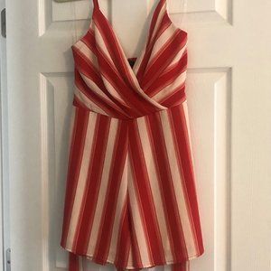 Red & White Candy Stripe Romper